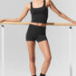 3" SculptSoft High Rise Precision Fit Shorts — Black