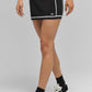 Ribbed Sweater Knit Highline Mini Skirt — Black/White