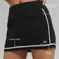Ribbed Sweater Knit Highline Mini Skirt — Black/White