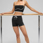 4" Airbrush High Rise Race Pace Shorts — Black/White