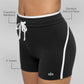 4" Airbrush High Rise Race Pace Shorts — Black/White
