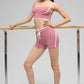 4" Airbrush High Rise Race Pace Shorts — Pink Wild Rose/White