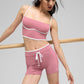 4" Airbrush High Rise Race Pace Shorts — Pink Wild Rose/White