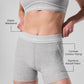 4” Alosoft High Rise Heart Throb Shorts — Athletic Heather Grey/White