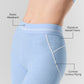 4” Alosoft High Rise Heart Throb Shorts — Seashell Blue Heather/White