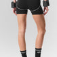 4” Airbrush High Rise Heart Throb Shorts — Black/White