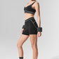 4” Airbrush High Rise Heart Throb Shorts — Black/White