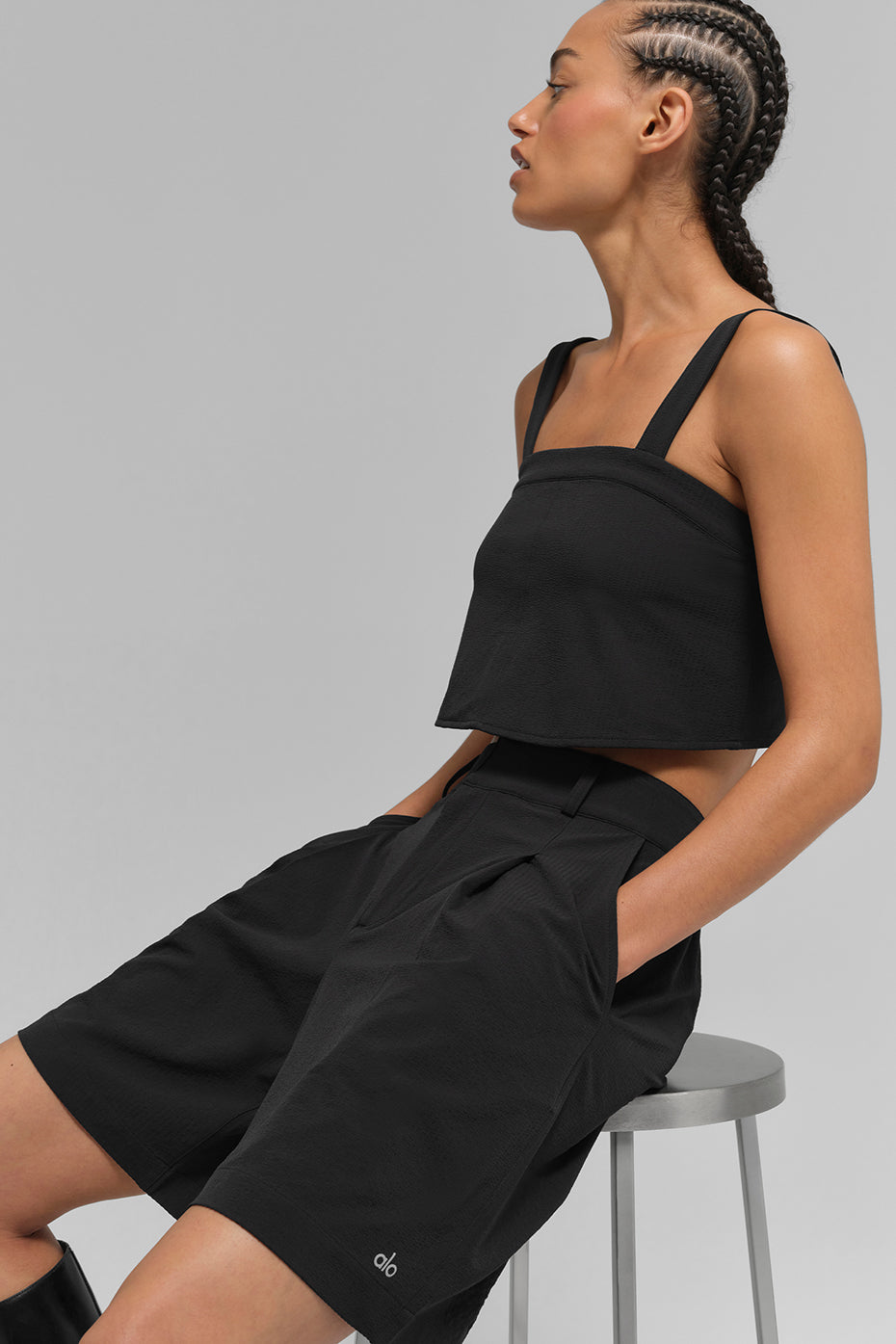 High Rise Dreamscape Shorts — Black