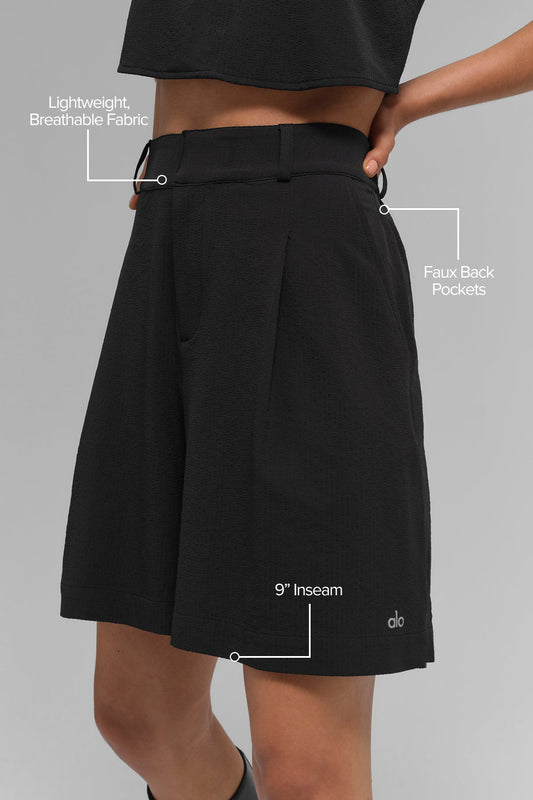 High Rise Dreamscape Shorts — Black