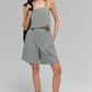 High Rise Dreamscape Shorts — Lunar Grey
