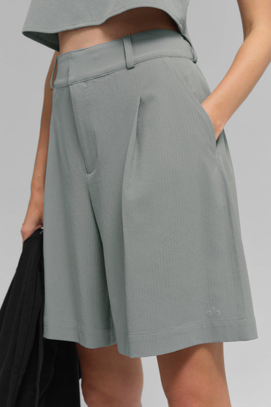 High Rise Dreamscape Shorts — Lunar Grey