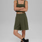 High Rise Dreamscape Shorts — Green Olive