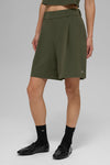 High Rise Dreamscape Shorts — Green Olive