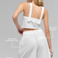 High Rise Dreamscape Shorts — Semi Sheer White