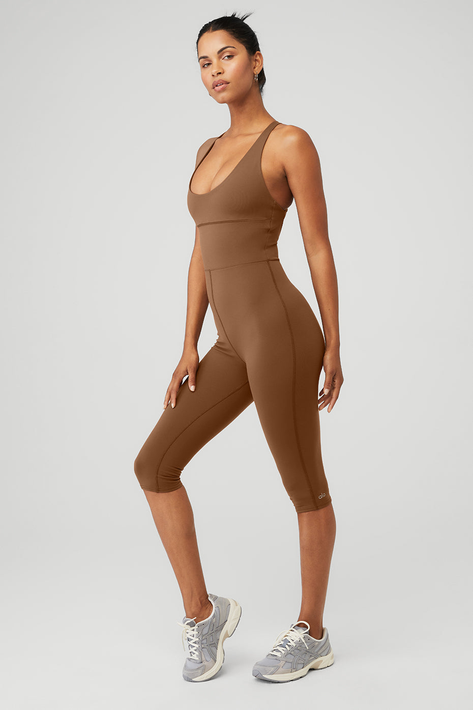 Airbrush Physique Onesie — Cinnamon Brown