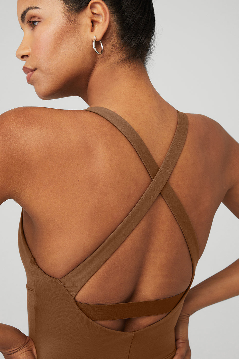 Airbrush Physique Onesie — Cinnamon Brown