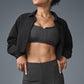 Cropped Take Me Out Button Up — Black