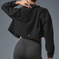 Cropped Take Me Out Button Up — Black