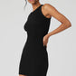 Seamless Ribbed Warm Nights Dress — Black