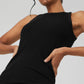 Seamless Ribbed Warm Nights Dress — Black