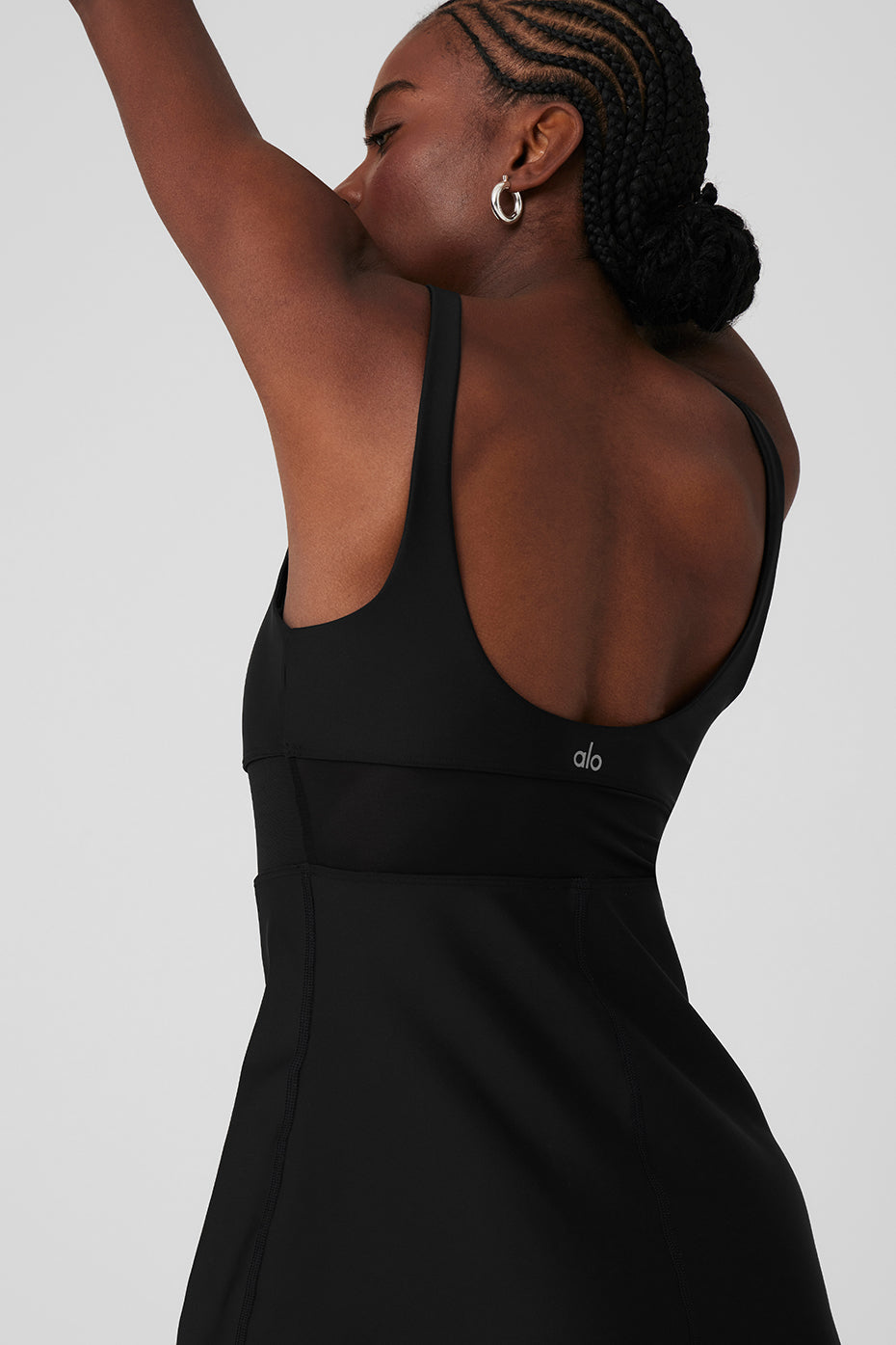 Airlift Double Trouble Tennis Dress — Black