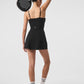 Alosoft Courtside Tennis Dress — Black
