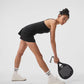 Alosoft Courtside Tennis Dress — Black