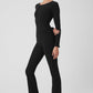 Alosoft Melody Full Length Bootcut Onesie — Black