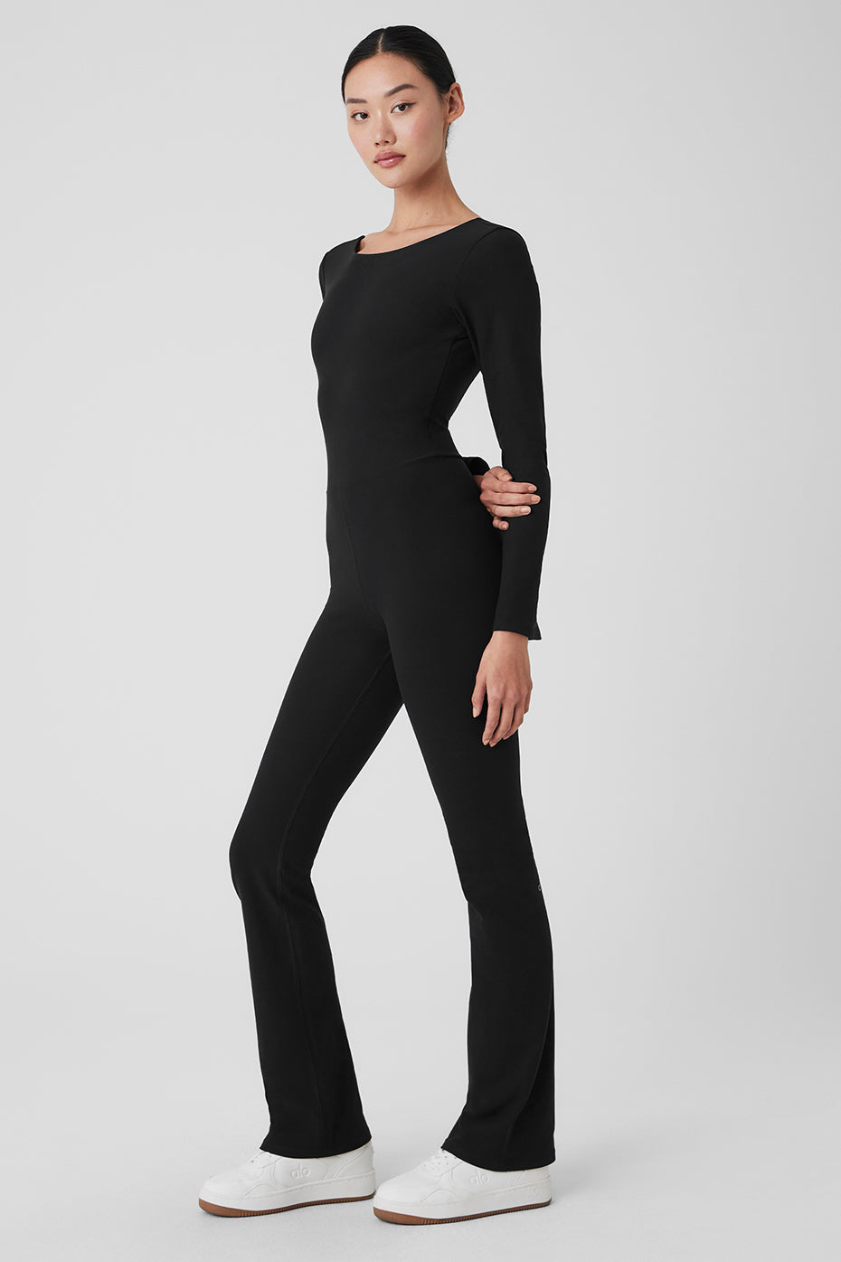 Alosoft Melody Full Length Bootcut Onesie — Black