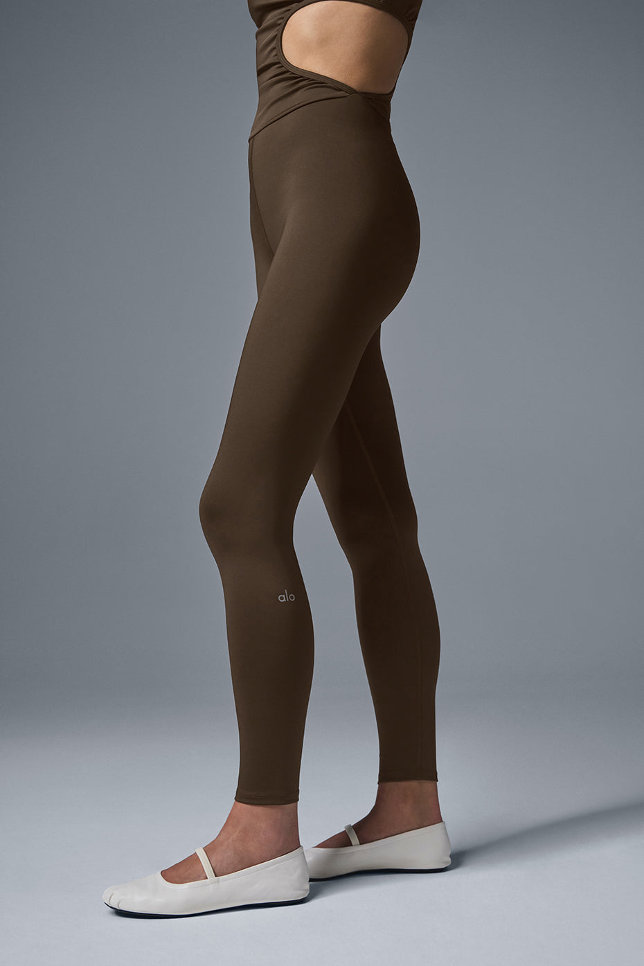 Airlift 7/8 Decadent Bodysuit — Espresso