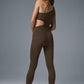 Airlift 7/8 Decadent Bodysuit — Espresso