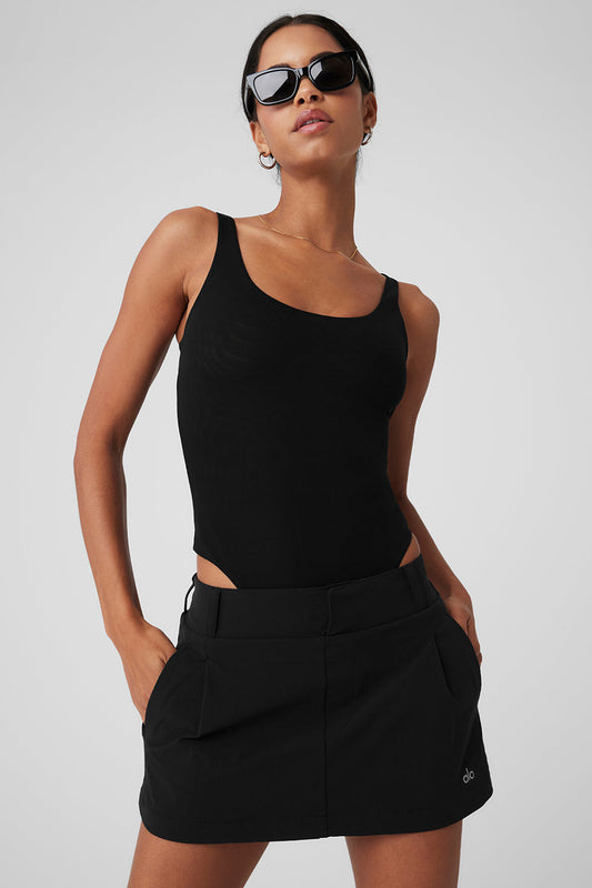 Mesh Sheer Illusion Bodysuit — Black