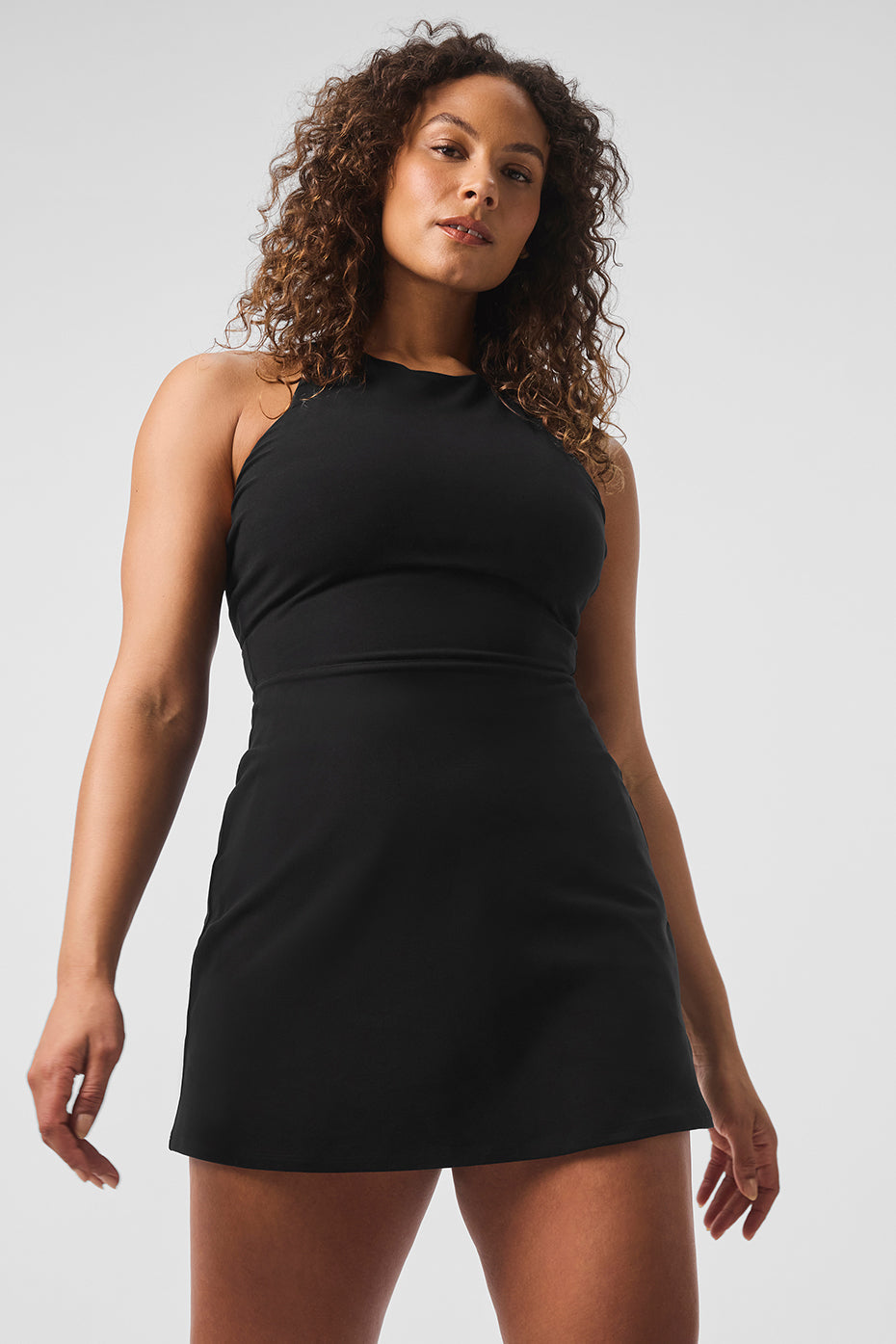 Alosoft Backspin Dress — Black