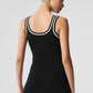 Tennis Club Sweater Knit Dress — Black/Ivory