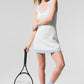 Tennis Club Sweater Knit Dress — White/Seashell Blue