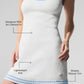 Tennis Club Sweater Knit Dress — White/Seashell Blue