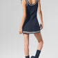 Tennis Club Sweater Knit Dress — Navy/Ivory