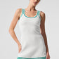 Tennis Club Sweater Knit Dress — White/Spruce Green