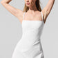 Airbrush Streamlined Dress — White/White