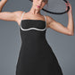 Airbrush Streamlined Dress — Black/White