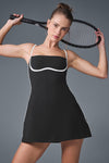 Airbrush Streamlined Dress — Black/White