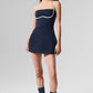 Airbrush Streamlined Dress — Navy/Ivory