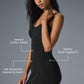 Denim Knit Mini Dress — Black/Anthracite