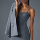Denim Knit Mini Dress — Steel Grey/Anthracite