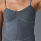 Denim Knit Mini Dress — Steel Grey/Anthracite