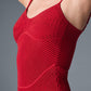 Denim Knit Mini Dress — Bold Red/Dark Bold Red