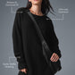 Cashmere Plush Waffle Dress — Black