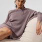 Cashmere Plush Waffle Dress — Mushroom Heather
