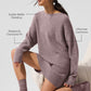 Cashmere Plush Waffle Dress — Mushroom Heather