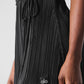 Micro Plisse Game On Tennis Dress — Black